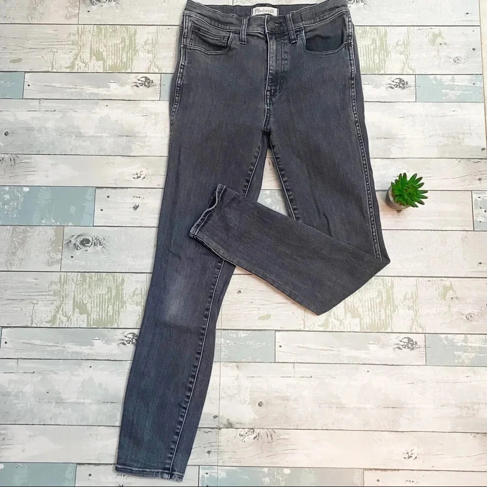 ⭐️MADEWELL⭐️ 10” High Riser Skinny Skinny Faded Black Jean